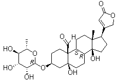 structure of CAS# 508-75-8, Convallotoxin;orglycon; Corglycone; Corglykon; Korglykon; NSC 407808; Strophanthidin alpha-L-rhamnoside