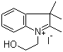 1-(2-Hydroxyethyl)-2,3,3-trimethyl-3H-indolium iodide molecular structure (CAS 50839-66-2)