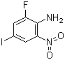 结构式 CAS# 517920-73-9, 2-氟-4-碘-6-硝基苯胺
