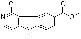 4-Chloro-9H-pyrimido[4,5-b]indole-6-carboxylic acid methyl ester molecular structure (CAS 521286-75-9)