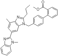 Telmisartan methyl ester molecular structure (CAS 528560-93-2)