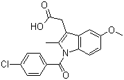 Indometacin molecular structure (CAS 53-86-1)
