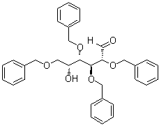 structure of CAS# 53081-25-7, 2,3,4,6-Tetra-O-benzyl-D-galactose;2,3,4,6-Tetra-O-benzyl-D-galactopyranose