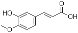 3-Hydroxy-4-methoxycinnamic acid molecular structure (CAS 537-73-5)