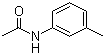 结构式 CAS# 537-92-8, N-乙酰基-3-甲苯胺; N-(3-甲苯基)乙酰胺; N-乙酰间甲苯胺