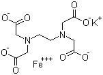 Ethylenediaminetetraacetic acid ferric potassium salt molecular structure (CAS 54959-35-2)