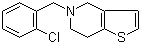 structure of CAS# 55142-85-3, Ticlopidine;5-(2-Chlorobenzyl)-4,5,6,7-tetrahydrothieno[3,2-c]pyridine