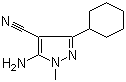 5-Amino-3-cyclohexyl-1-methyl-1H-pyrazole-4-carbonitrile molecular structure (CAS 553672-05-2)
