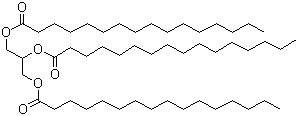 结构式 CAS# 555-44-2, 三棕榈酸甘油酯