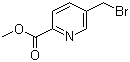 5-溴甲基吡啶-2-甲酸甲酯分子结构 (CAS 55876-84-1)