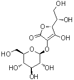 结构式 CAS# 562043-82-7, 2-O-beta-D-吡喃葡萄糖基-L-抗坏血酸