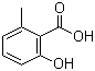 structure of CAS# 567-61-3, 2-Hydroxy-6-methylbenzoic acid;6-Methylsalicylic acid