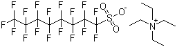 结构式 CAS# 56773-42-3, 全氟辛基磺酸四乙基铵; FT-248