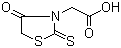 structure of CAS# 5718-83-2, Rhodanine-3-acetic acid;Rhodanine-N-acetic acid; 4-Oxo-2-thioxo-3-thiazolidinylacetic acid