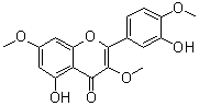 structure of CAS# 572-32-7, 5,3'-Dihydroxy-3,7,4'-trimethoxyflavone;Ayanin; Ayarin; NSC 691652; Quercetin 3,7,4'-trimethyl ether