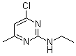 4-Chloro-N-ethyl-6-methyl-2-pyrimidinamine molecular structure (CAS 5748-33-4)