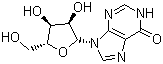 结构式 CAS# 58-63-9, 肌苷; 肌甙