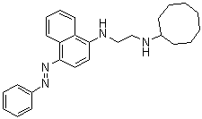 N1-Cyclooctyl-N2-[4-(2-phenyldiazenyl)-1-naphthalenyl]-1,2-ethanediamine molecular structure (CAS 5820-48-4)