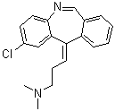 (Z)-3-(2-氯-11H-二苯并[b,e]氮杂卓-11-亚基)-N,N-二甲基-1-丙胺分子结构 (CAS 58441-92-2)