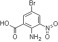 2-Amino-5-bromo-3-nitrobenzoic acid molecular structure (CAS 58580-07-7)