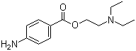 structure of CAS# 59-46-1, Procaine;2-(Diethylamino)ethyl 4-aminobenzoate; 4-Aminobenzoic acid 2-diethylaminoethyl ester