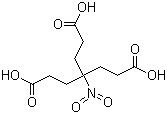 结构式 CAS# 59085-15-3, 硝基甲烷三丙酸; 4-硝基-4-(2-羧乙基)庚二酸