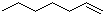 structure of CAS# 592-76-7, Hept-1-ene