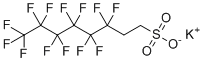 结构式 CAS# 59587-38-1, 钾3,3,4,4,5,5,6,6,7,7,8,8,8-十三氟辛烷磺酸酯