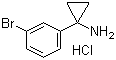 结构式 CAS# 597563-15-0, 1-(3-溴苯基)环丙胺盐酸盐