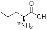 结构式 CAS# 59935-31-8, L-亮氨酸-<sup>15</sup>N