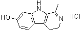 结构式 CAS# 6028-07-5, 1-甲基-3H,4H,9H-吡啶并[3,4-b]吲哚-7-醇盐酸盐