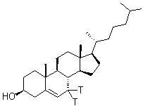 (3beta)-Cholest-5-en-7,7-t<sub>2</sub>-3-ol molecular structure (CAS 60280-55-9)
