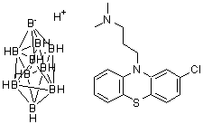 Chlorpromazine nonahydrodecaborate molecular structure (CAS 60385-84-4)