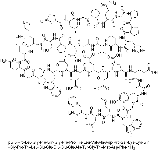 结构式 CAS# 60675-77-6, 大胃泌素 I