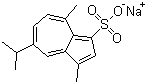 结构式 CAS# 6223-35-4, 薁磺酸钠; 1,4-二甲基-7-异丙基甘菊环-3-磺酸钠