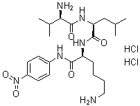 D-Valyl-L-leucyl-N-(4-nitrophenyl)-L-lysinamide dihydrochloride molecular structure (CAS 62354-43-2)