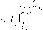 structure of CAS# 623950-05-0, 4-(Aminocarbonyl)-N-[(1,1-dimethylethoxy)carbonyl]-2,6-dimethyl-L-phenylalanine methyl ester