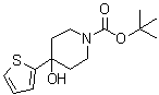 4-Hydroxy-4-(2-thienyl)-1-piperidinecarboxylic acid 1,1-dimethylethyl ester molecular structure (CAS 630119-99-2)