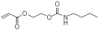 结构式 CAS# 63225-53-6, 2-[[(丁基氨基)羰基]氧基]乙基丙烯酸酯