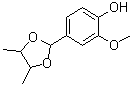4-(4,5-Dimethyl-1,3-dioxolan-2-yl)-2-methoxyphenol molecular structure (CAS 63253-24-7)
