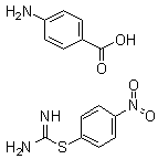 4-Nitrophenyl carbamimidothioate mono(p-aminobenzoate) molecular structure (CAS 6326-40-5)