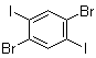 结构式 CAS# 63262-06-6, 1,4-二溴-2,5-二碘苯