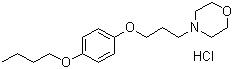 结构式 CAS# 637-58-1, 盐酸普莫卡因; 4-丁氧基苯基-gamma-吗啉丙基醚盐酸盐
