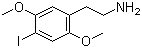 结构式 CAS# 64584-32-3, 4-碘-2,5-二甲氧基苯乙胺