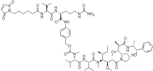结构式 CAS# 646502-53-6, VcMMAE