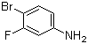 structure of CAS# 656-65-5, 4-Bromo-3-fluoroaniline