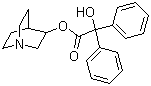 structure of CAS# 6581-06-2, 3-Quinuclidinyl benzilate;1-Azabicyclo[2.2.2]octan-8-yl 2-hydroxy-2,2-di(phenyl)acetate