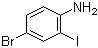 结构式 CAS# 66416-72-6, 4-溴-2-碘苯胺