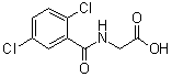 结构式 CAS# 667403-46-5, N-(2,5-二氯苯甲酰基)甘氨酸