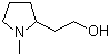 N-甲基-2-(2-羟乙基)吡咯烷分子结构 (CAS 67004-64-2)